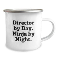 Load image into Gallery viewer, Funny Director Gifts for Men, Unique Camping Mug, Director By Day Ninja By Night, Graduation Unique Gifts - Image 2