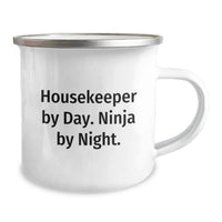 Load image into Gallery viewer, Housekeeper By Day, Camping Mug for Housekeeper Gifts, Funny Quote - Image 2