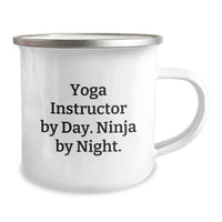 Load image into Gallery viewer, Funny Yoga Instructor Gifts from Men to Women, Unique Camping Mug for Yoga Enthusiasts 'Yoga Instructor By Day. Ninja By Night.' - Image 2