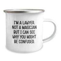 Load image into Gallery viewer, Funny Lawyer Gifts for Men, Camping Mug with Christmas Unique Humor, Gifts from Friends or Coworkers to Lawyer - Image 2