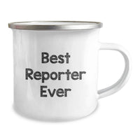 Load image into Gallery viewer, Cute Reporter Gifts from Friends for Men on Valentine's - 'Best Reporter Ever' Camping Mug - Image 2
