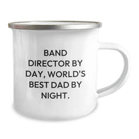 Load image into Gallery viewer, Funny Band Director Gifts - Camping Mug for World's Best Dad By Night, Perfect for Band Director By Day Christmas Unique Gifts from Dad to Son - Image 2