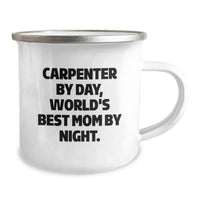 Load image into Gallery viewer, Carpenter Gift Ideas Funny Quote Camping Mug for Graduation, Gifts from Mom to Carpenter Men, Unique Gifts for Carpenter, Gifts for Dad, Gifts for Him - Image 2
