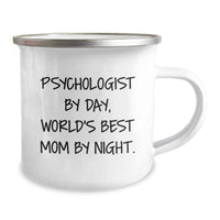 Load image into Gallery viewer, Psychologist Gifts Funny Quotes Camping Mug for World's Best Mom Valentine's Unique Gifts from Mom to Psychologist Friends - Image 2