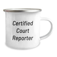 Load image into Gallery viewer, Funny Court Reporter Gifts for Men - Certified Court Reporter Camping Mug - Christmas Unique Gifts from Friends - Image 2