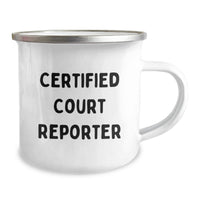 Load image into Gallery viewer, Funny Court Reporter Christmas Unique Gifts for Court Reporters Certified Court Reporter Camping Mug from Friends - Image 2