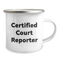 Load image into Gallery viewer, Funny Court Reporter Gifts from Men, Unique Valentine's Unique Gifts for Court Reporters, Camping Mug with Quote - Image 2