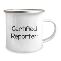 Load image into Gallery viewer, Funny Quote Gifts from Men to Reporter Friends - Valentine's Unique Gifts for Reporter Camping Mug - Image 2