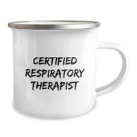 Load image into Gallery viewer, Funny Gifts from Men to Certified Respiratory Therapist Friends for Christmas Unique Camping Mug - 'I Breathe for You' - Image 2