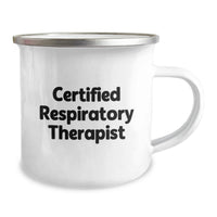 Load image into Gallery viewer, Funny Gifts from Men to Certified Respiratory Therapist Christmas Unique Gifts - Inspirational Camping Mug for Respiratory Therapist Friends - Image 2
