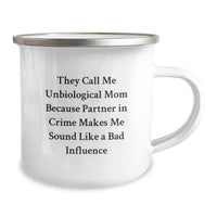 Load image into Gallery viewer, Funny Unbiological Mom Gifts for Christmas - Unbiological Mom Camping Mug from Daughter, Sister, or Friend - Image 2