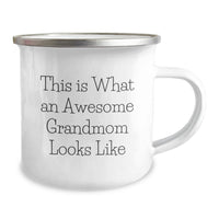 Load image into Gallery viewer, Funny Grandmom Gifts for Her Birthday, Camping Mug for Grandmom, Inspirational Quote 'This Is What An Awesome Grandmom Looks Like' - Image 2