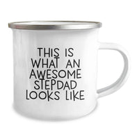 Load image into Gallery viewer, Funny Stepdad Gifts, Unique Camping Mug for Dad, This Is What An Awesome Stepdad Looks Like - Birthday Unique Gift for Men - Image 2