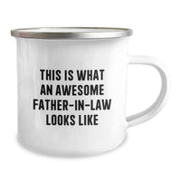 Load image into Gallery viewer, Funny Father-in-law Gifts, Camping Mug for Dad, This Is What An Awesome Father-in-law Looks Like, Birthday Unique Gifts from Family to Father-in-law - Image 2