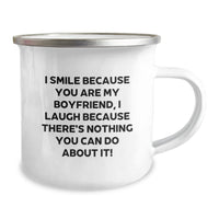 Load image into Gallery viewer, Funny Sweetheart Camping Mug, Gifts from Friends to Sweetheart, Birthday Unique Gifts, I Smile Because You Are My Sweetheart, Laugh Because There&#39;s Nothing You Can Do About It! - Image 2
