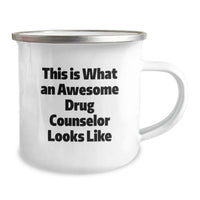 Load image into Gallery viewer, Drug Counselor Inspirational Gifts from Friends for Graduation Unique Camping Mugs - &#39;This Is What An Awesome Drug Counselor Looks Like&#39; Quote - Image 2
