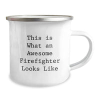 Load image into Gallery viewer, Firefighter Gifts for Him, Funny Camping Mug for Graduation, This Is What An Awesome Firefighter Looks Like, Gifts from Family, Firefighter Mug for Men - Image 2

