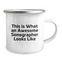Load image into Gallery viewer, Funny Sonographer Gifts from Friends, Awesome Birthday Unique Gifts for Sonographer, Camping Mug Quote, &#39;This Is What An Awesome Sonographer Looks Like&#39; - Image 2
