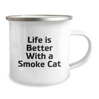 Load image into Gallery viewer, Funny Smoke Cat Camping Mug Gifts from Friends to Smoke Cat Lovers on Birthday - Image 2