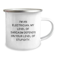 Load image into Gallery viewer, Funny Electrician Camping Mug Gifts for Electricians Birthday Unique Presents from Friends - Image 2