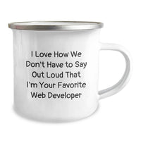 Load image into Gallery viewer, Funny Web Developer Birthday Unique Gifts for Him - 'I Love...' Sarcasm Mug, Unique Camping Mug for Techies, Gifts from Friends to Coworkers - Image 2