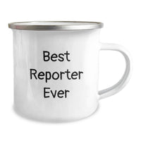 Load image into Gallery viewer, Funny Reporter Gifts for Men from Best Reporter Ever Camping Mug, Christmas Unique Gifts, Enamel Stainless Steel Mugs - Image 2