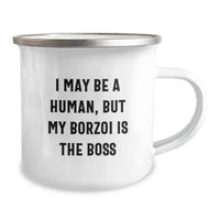 Load image into Gallery viewer, Funny Borzoi Dog Gifts from Mom, Best Birthday Unique Gifts for Borzoi Dog Lovers, Camping Mug - Image 2