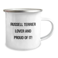 Load image into Gallery viewer, Russell Terrier Dog Lover Gifts for Men from Friends, Russell Terrier Terrier Camping Mug, Funny Quote, Birthday Unique Gifts - Image 2
