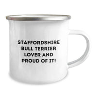 Load image into Gallery viewer, Staffordshire Bull Terrier Dog Lover Gifts from Friends, Funny Camping Mug for Birthday - Image 2
