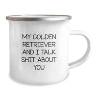 Load image into Gallery viewer, Funny Golden Retriever Dog Camping Mug Gifts for Men from Friends, Perfect for Christmas Unique - Image 2
