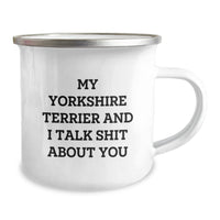 Load image into Gallery viewer, Funny Yorkshire Terrier Dog Gifts from Men to Friends Who Love to Camp - Camping Mug for Christmas Unique Gifts - Image 2
