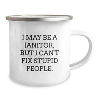 Load image into Gallery viewer, Funny Janitor Gifts, Inscription for Janitor Friends and Coworkers, Camping Mug for Christmas Unique Presents from Men - Image 2
