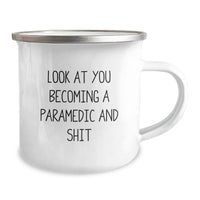 Load image into Gallery viewer, Funny Rescue Worker Gifts for Men - Rescue Worker Camping Mug, Unique Christmas Unique Gifts from Friends and Family, Look At You Becoming A Rescue Worker And Shit - Image 2
