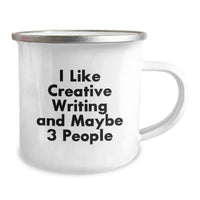 Load image into Gallery viewer, Creative Writing Camping Mug for Friends, Funny Quote, Christmas Unique Gifts from Men to Women - Image 2
