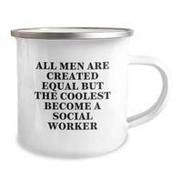 Load image into Gallery viewer, Social Worker Gifts, Funny Quote, Camping Mug, Birthday Unique Gifts from Friends, for Social Worker - Image 2
