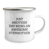 Load image into Gallery viewer, Funny Stepmom Gifts for Her - &#39;Just Another Day Being An Awesome Stepmother&#39; Camping Mug for Wife, Daughter, Sister, Family, Friends - Image 2
