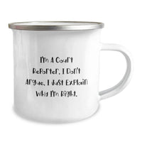 Load image into Gallery viewer, Funny Court Reporter Camping Mug Gifts from Friends to Court Reporters Christmas Unique Presents - Image 2

