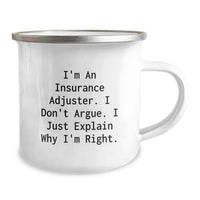 Load image into Gallery viewer, Funny Insurance Adjuster Gifts from Men, Gifts for Insurance Adjuster Friends and Coworkers on Valentine's Unique Camping Mug - Image 2