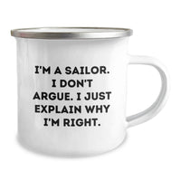 Load image into Gallery viewer, Funny Sailor Quotes Gifts from Friends for Sailor Men Camping Mugs at Christmas - Image 2
