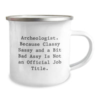 Load image into Gallery viewer, Funny Archeologist Gifts for Men - Christmas Unique Presents from Friends - Camping Mug 12 oz Stainless Steel - Image 2
