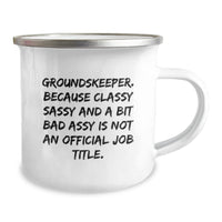Load image into Gallery viewer, Funny groundskeeper Gifts for Men, Unique Christmas Unique Gifts from Friends, Camping Mug with groundskeeper Quote - Image 2
