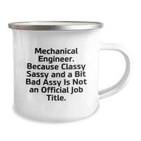 Load image into Gallery viewer, Funny Mechanical Engineer Gifts for Him- Mechanical Engineer Christmas Unique Mug- Classy Sassy Fearlessy - Image 2
