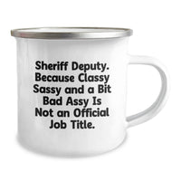 Load image into Gallery viewer, Sheriff Deputy Gifts from Friends - Funny Camping Mug for Men, Women, Valentine's Unique Gifts for Sheriff Deputy - Image 2