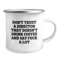 Load image into Gallery viewer, Funny Director Gifts from Friends - &#39;Don&#39;t Trust A Director That Doesn&#39;t Drink Coffee And Say F--k A Lot&#39; Christmas Unique Gifts for Men Directors - Image 2
