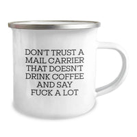 Load image into Gallery viewer, Funny Mail Carrier Gifts from Friends, Birthday Unique Gifts for Mail Carrier Men, Stainless Steel Camping Mug with Inspirational Quote - Image 2