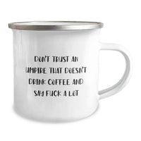 Load image into Gallery viewer, Umpire Gifts from Friends - Funny Umpire Valentine's Unique Camping Mug, 12 oz Stainless Steel Enamel Finish with Permanent Printing - Gifts for Umpire Men - Image 2