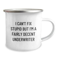 Load image into Gallery viewer, Funny Underwriter Gifts for Men, Unique Camping Mug for Christmas Unique Gifts from Coworkers to Underwriter Friends - Image 2
