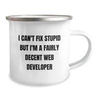 Load image into Gallery viewer, Funny Web Developer Gifts for Men, Christmas Unique Ideas for Web Developer Friends, Camping Mug for Web Developer - Image 2
