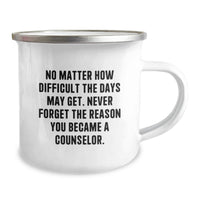 Load image into Gallery viewer, Unique Counselor Gifts for Birthday - Funny Inspirational Camping Mug for Men Women Friends Coworkers Family - Gifts from Friends to Counselor - Image 2
