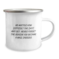 Load image into Gallery viewer, Funny Mail Carrier Christmas Unique Gifts from Friends and Family, Inspirational Camping Mug, Never Forget the Reason You Became a Mail Carrier - Image 2